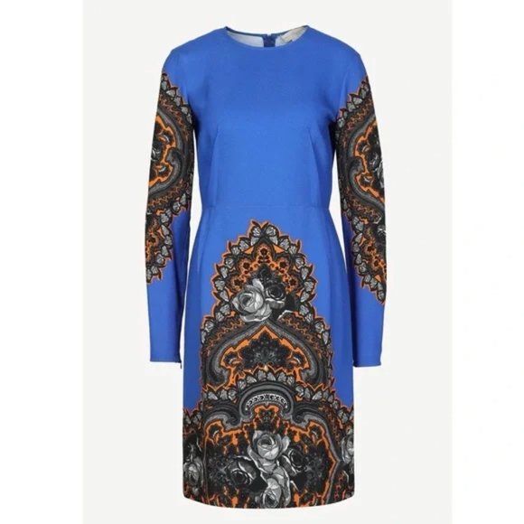 Stella McCartney Barnes Long-Sleeve Floral Print Dress - Picture 1 of 5
